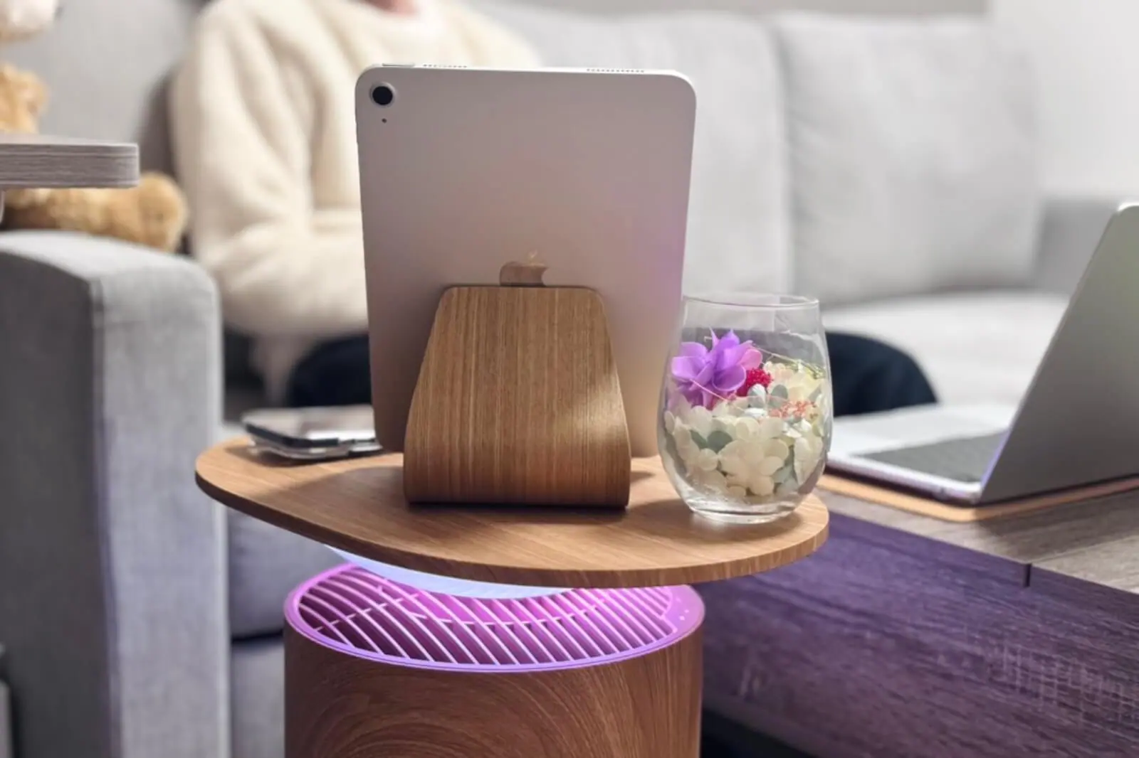 SwitchBot空気清浄機Table(ナチュラル)レビュー｜家具と家電が融合した