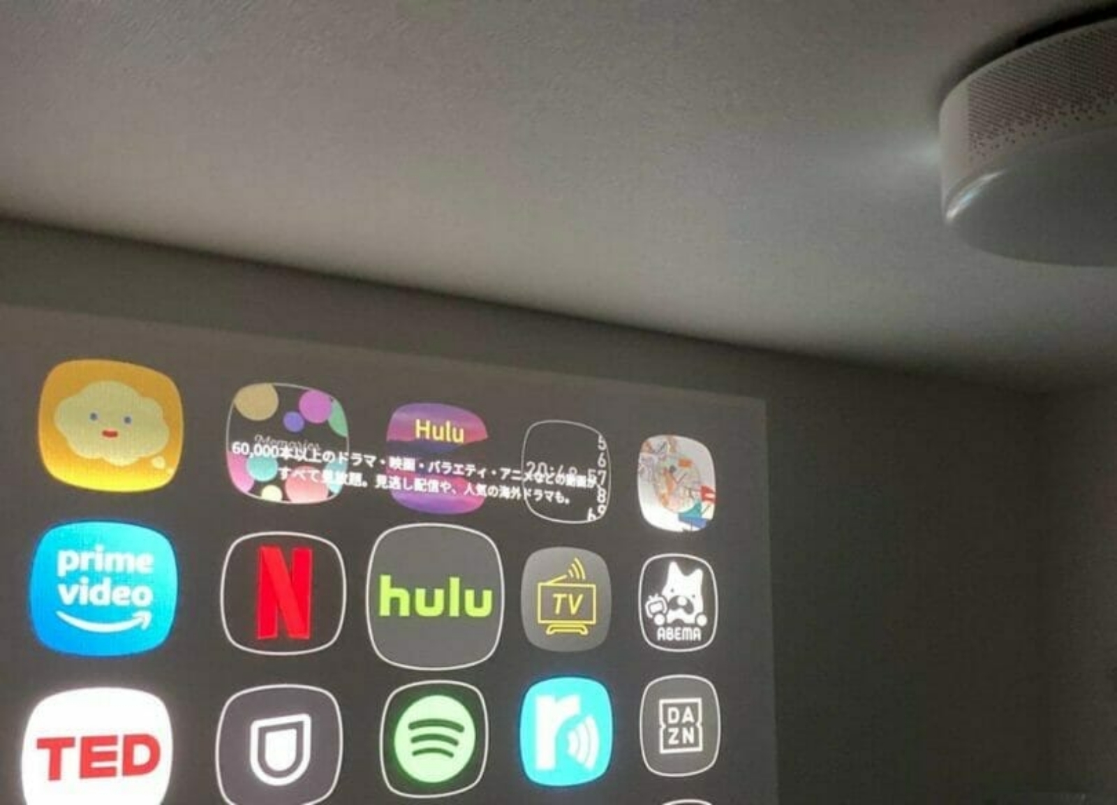 照明自体にプロジェクター機能を搭載した画期的な製品も存在する