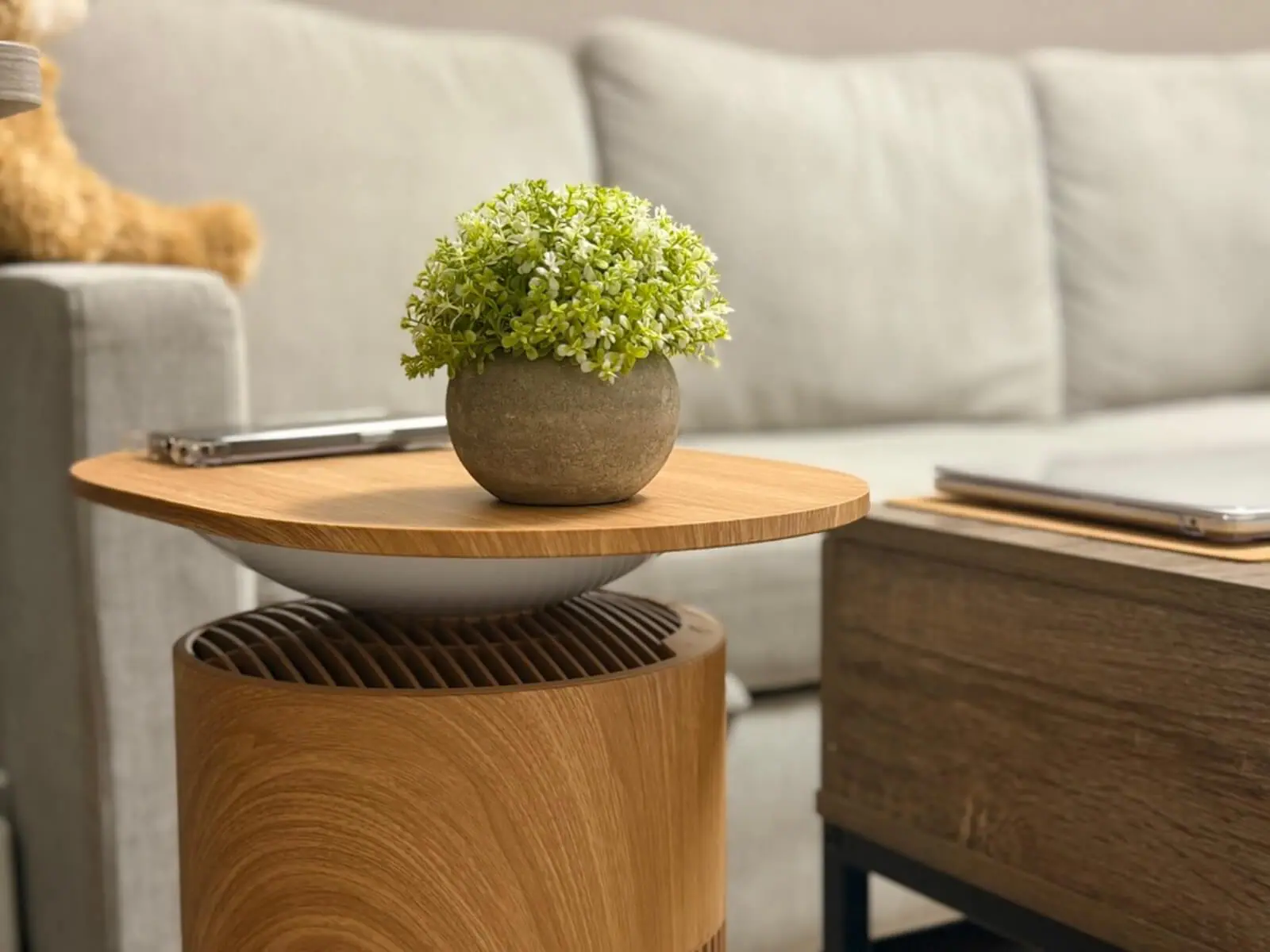 SwitchBot空気清浄機Table(ナチュラル)レビュー｜家具と家電が融合した