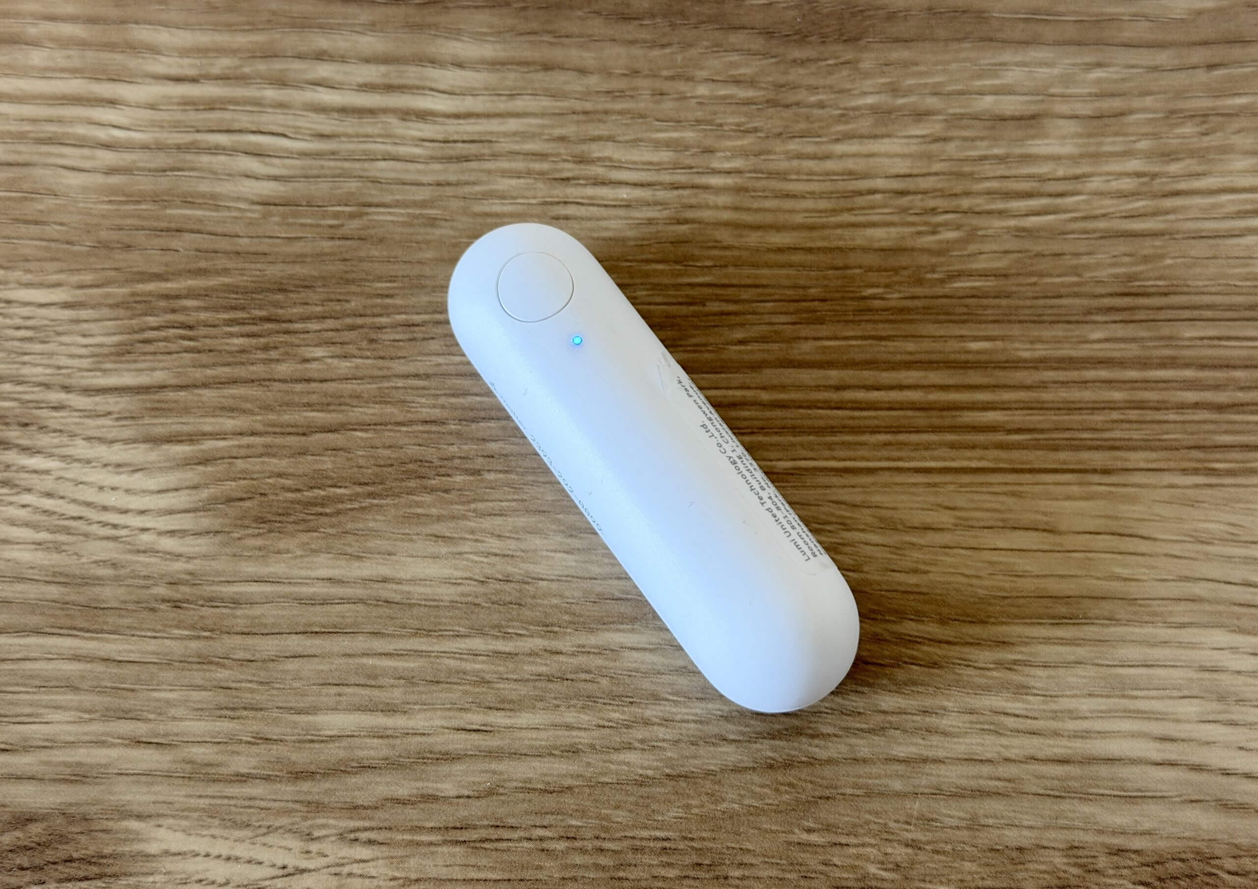 本体ボタンとLED点灯