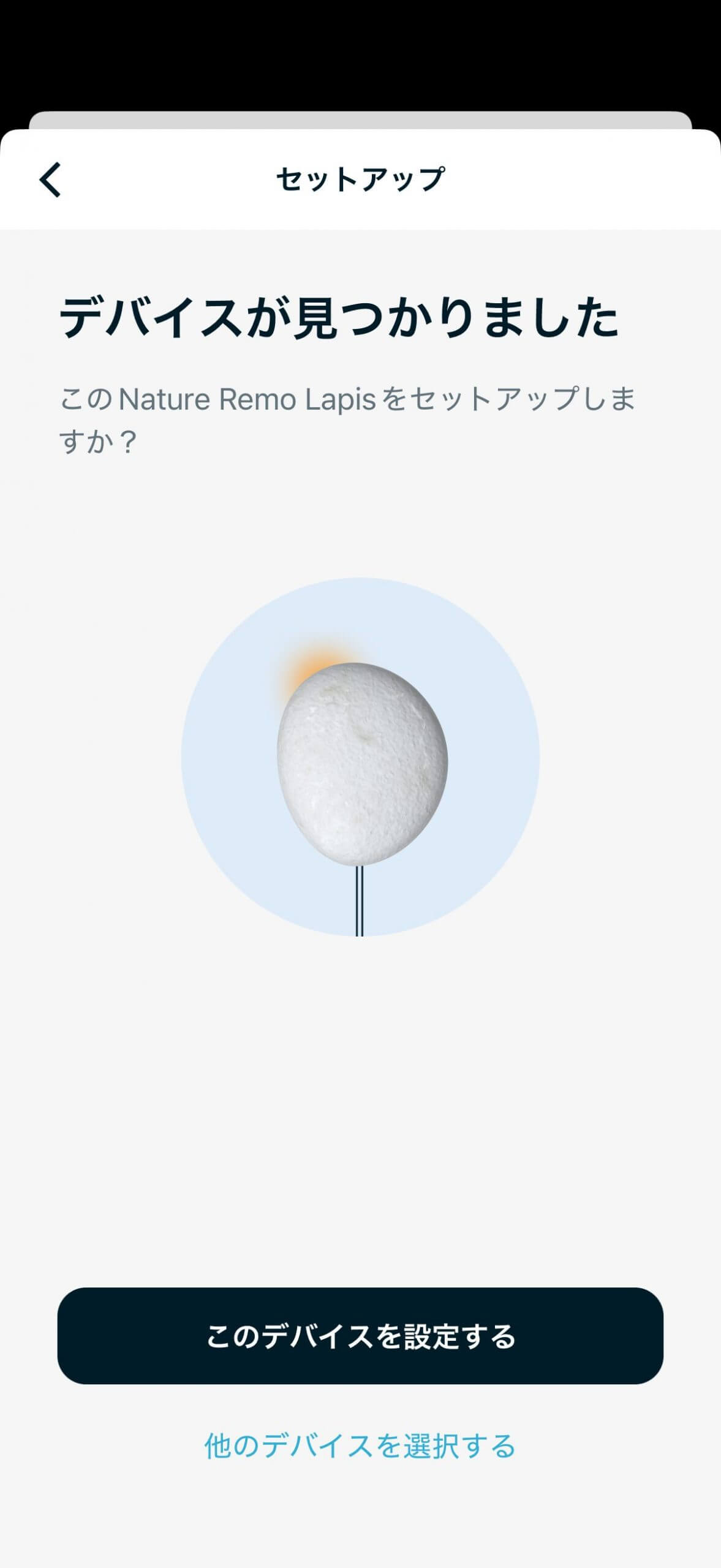 Lapisが見つかり設定を開始できる