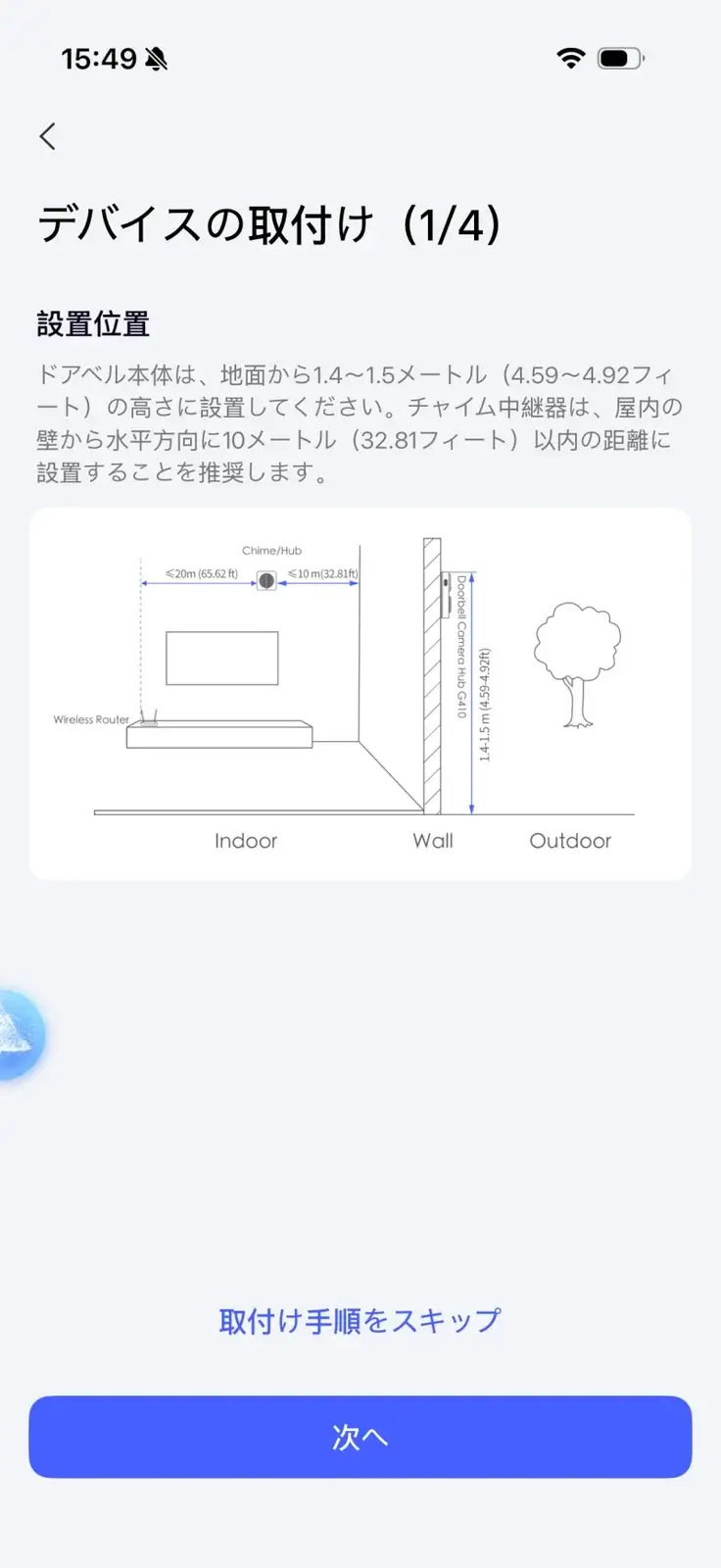 G410設置位置のガイド