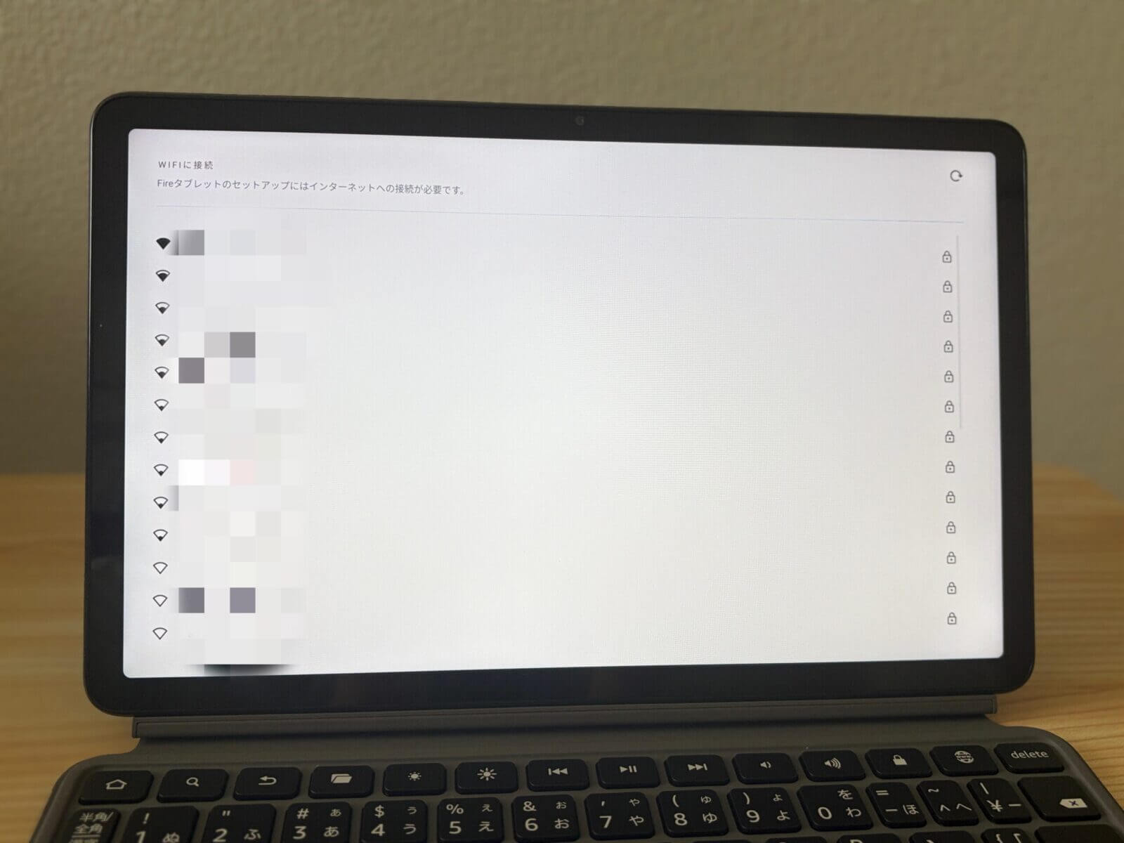 Fire Max 11のWi-Fi設定画面