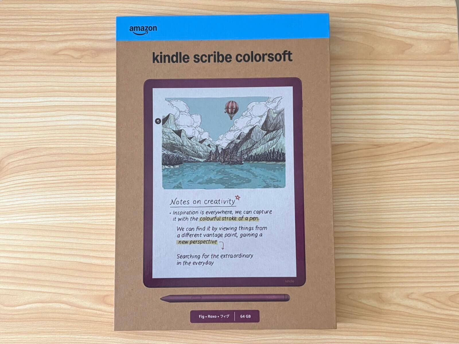Kindle Scribe Colorsoftの外箱