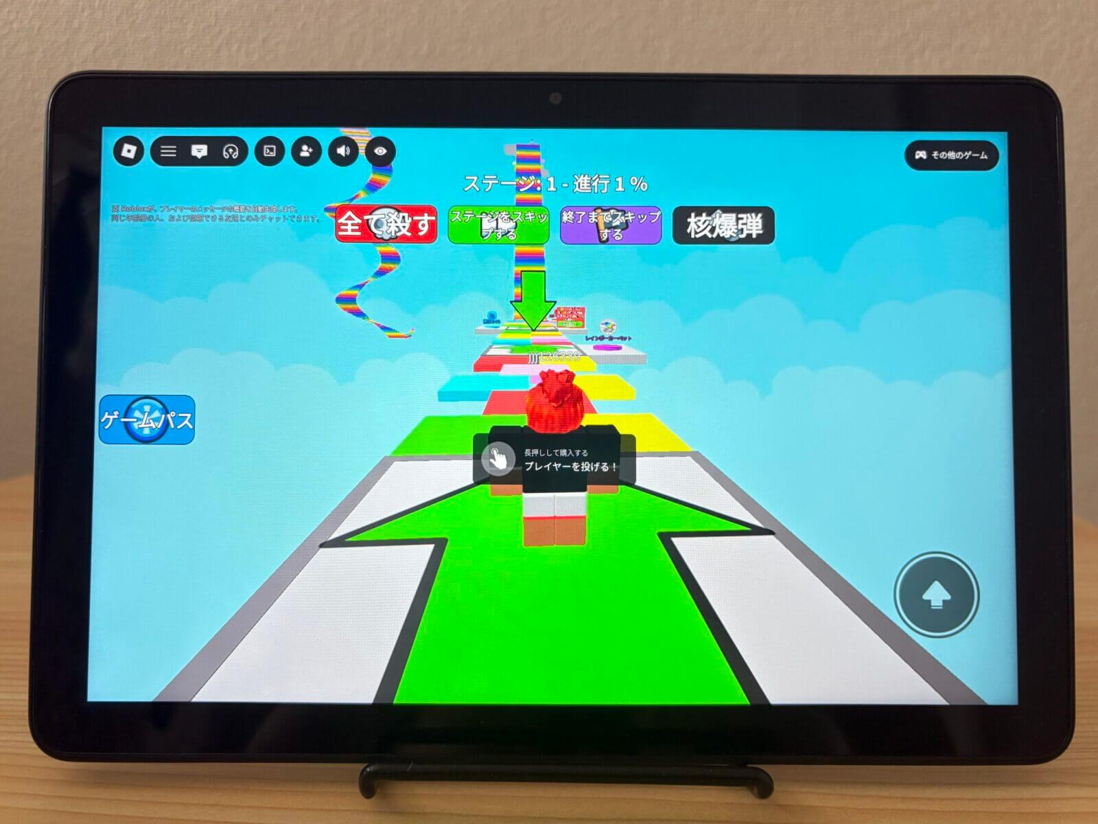 Fire HD 10 でRobloxもできました