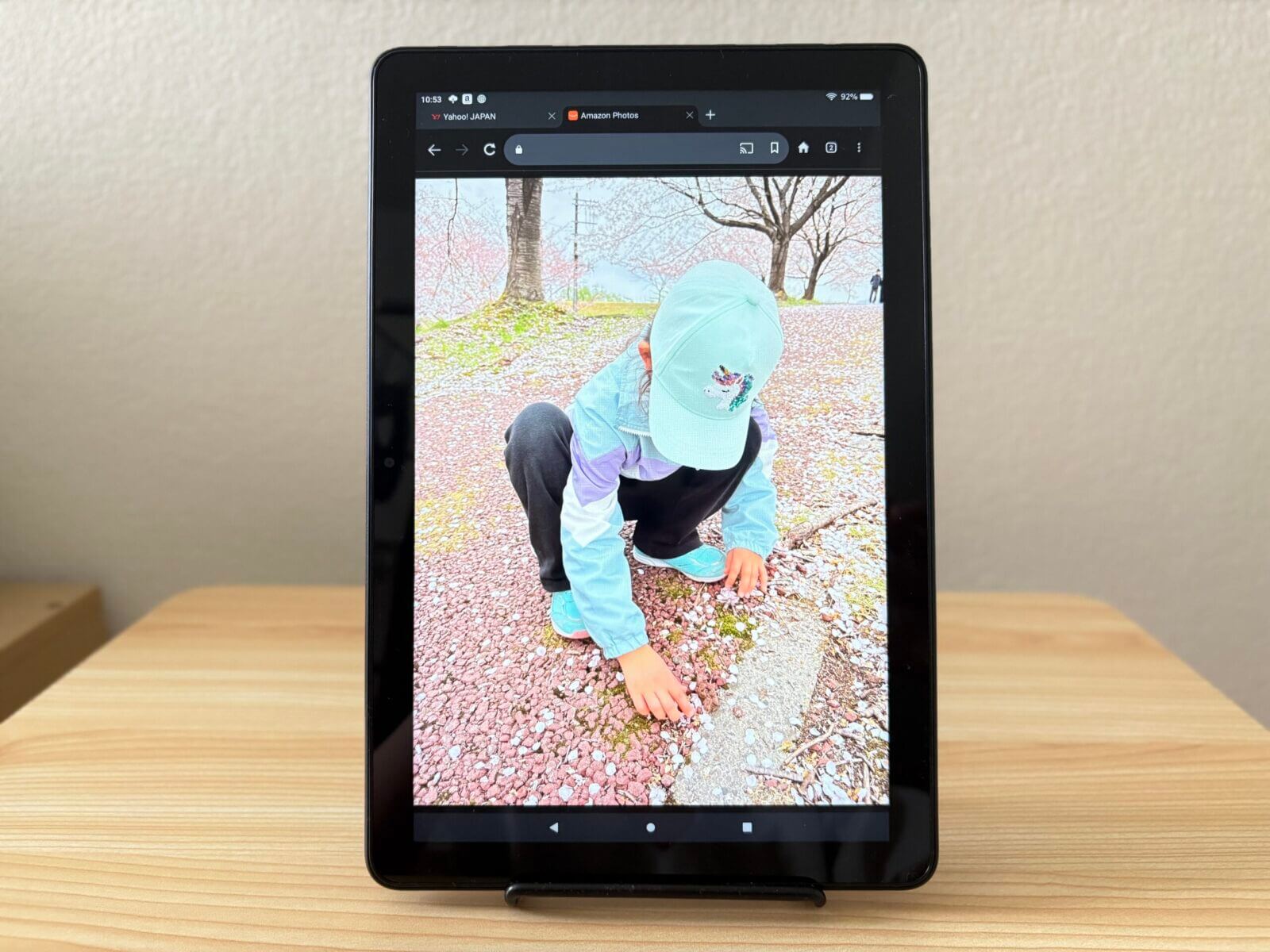 Fire HD 10 でAmazon Photosを使用した様子