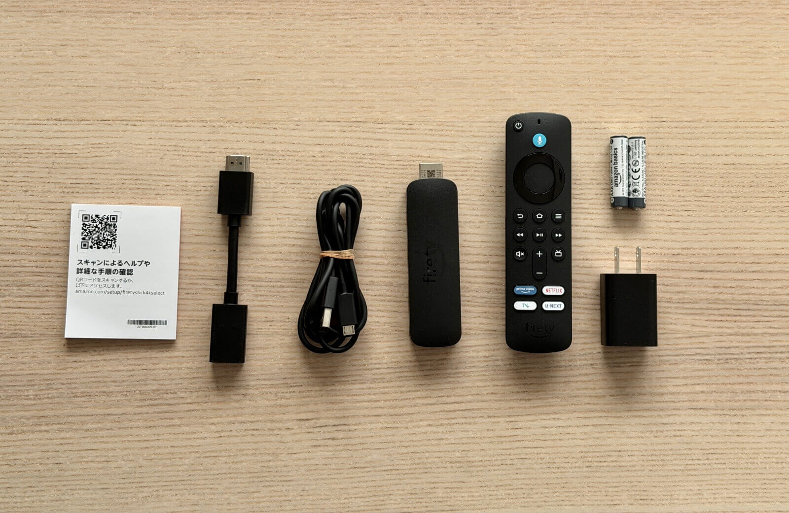 Fire TV Stick 4K Selectの同梱品