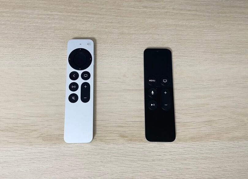 Apple TV Siri Remoteと旧Apple TV Remoteの比較