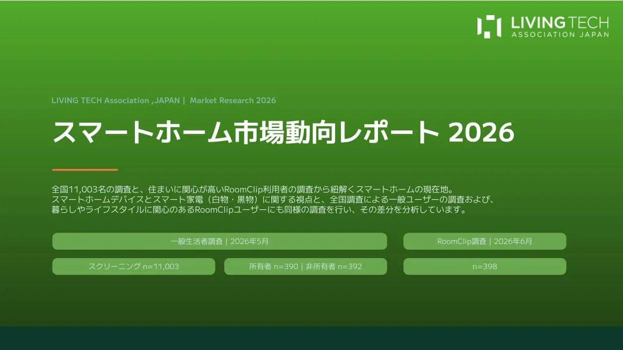 スマートホーム市場動向レポート2026の表紙