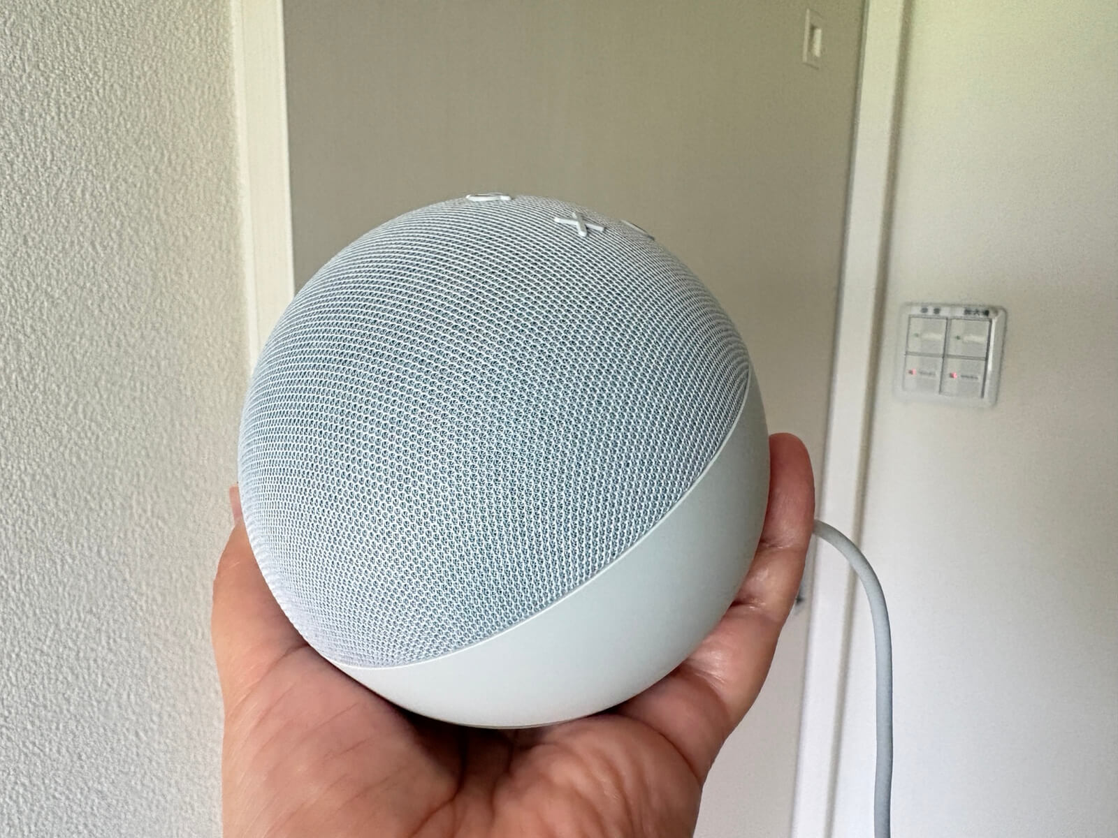 ルーターとの間に壁がある脱衣所で検証するEcho Dot