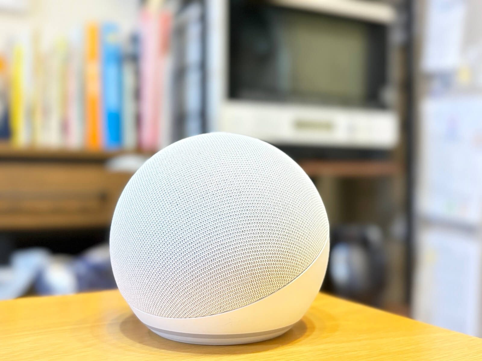 動作中の電子レンジ付近に設置したEcho Dot