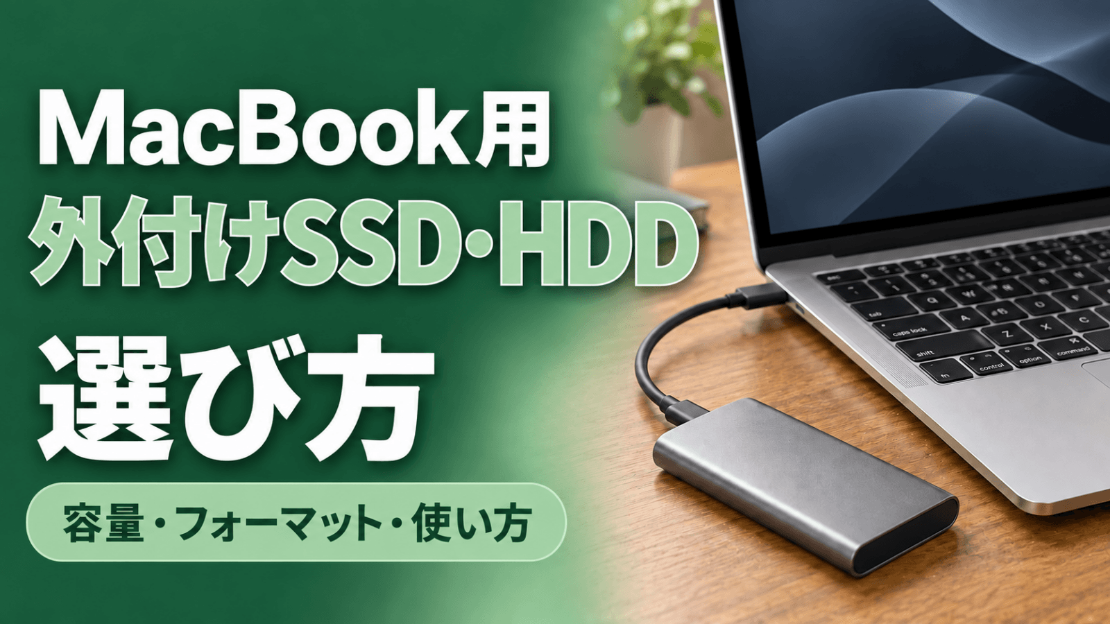 macの外付けssd-hddに関して